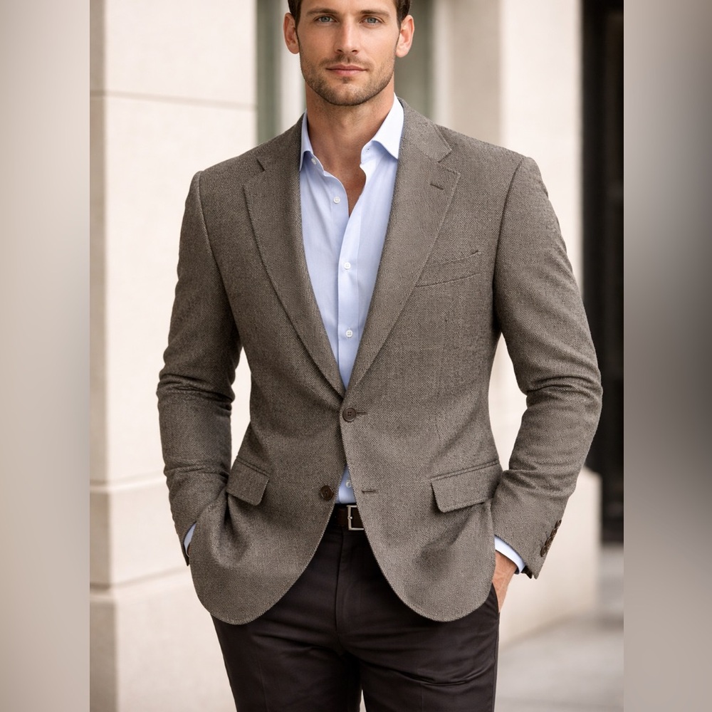 Elegant Men's Blazer in Classic Gray